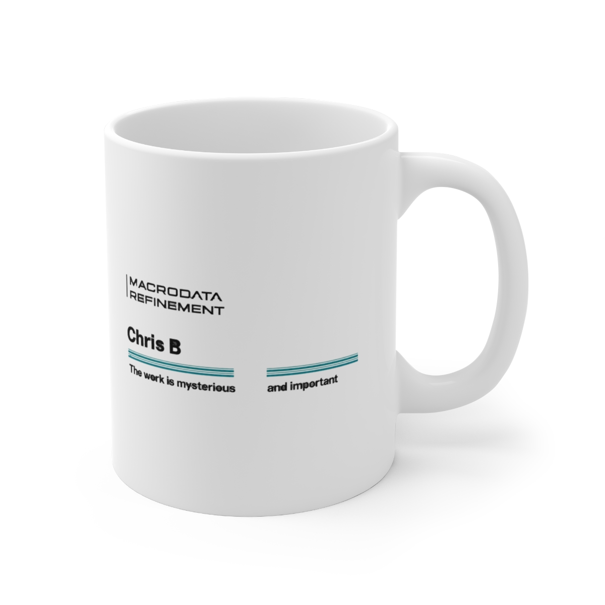 Macrodata Refinement Chris B Mysterious Work Ceramic Mug - Data Geek Gift - Official mugs merchandise