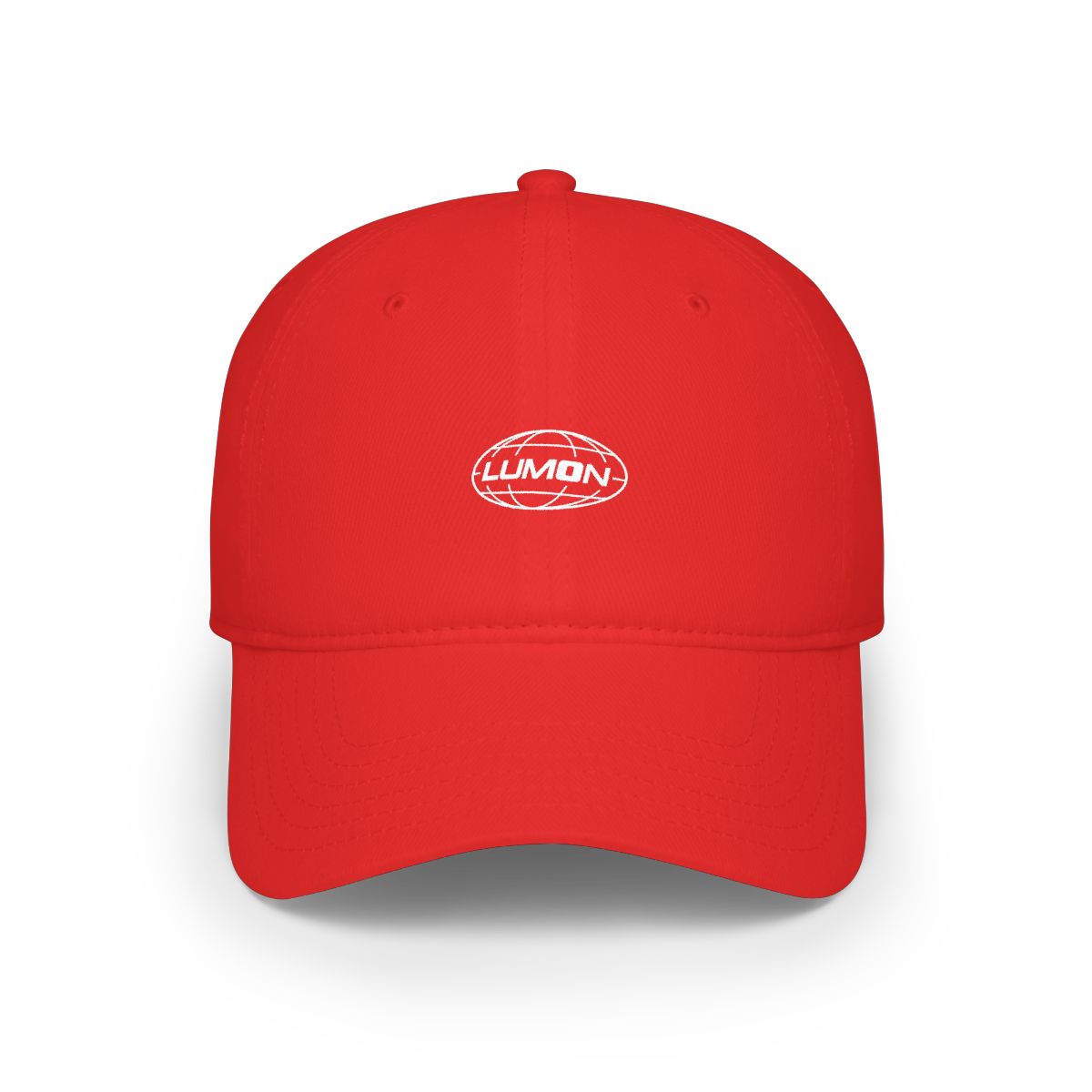 LUMON Globe Embroidered Distressed Baseball Cap | Subtle Corporate Flair Hat - Official hats merchandise