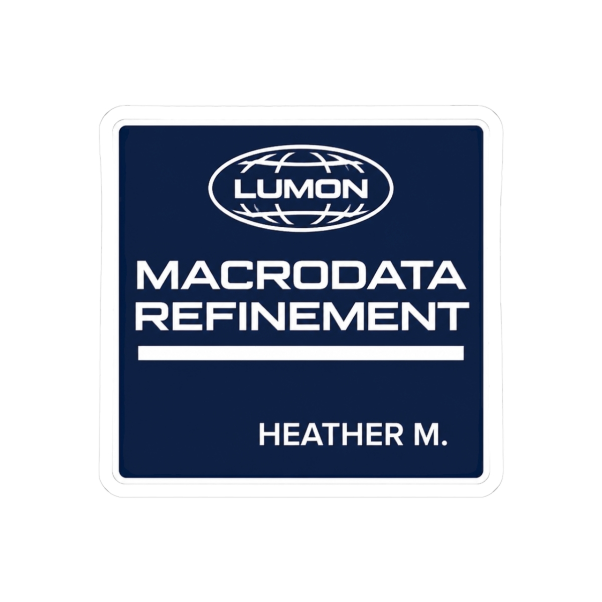 Severance Lumon Macrodata Refinement Heather M Bold Sticker - Official stickers merchandise