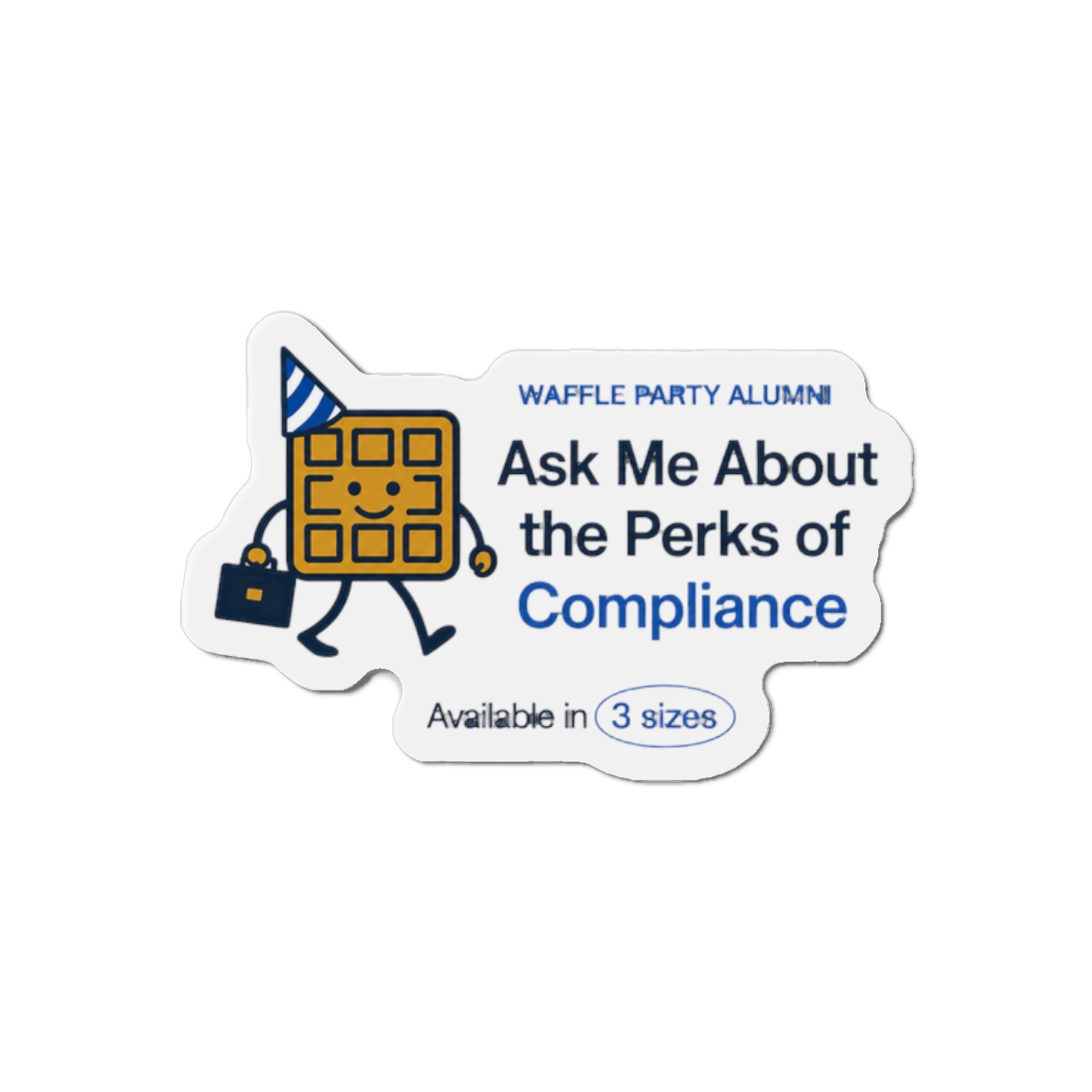 Severance Magnet - Waffle Party Alumni, Dark Corporate Humor Office Decor or Bumper Magnet - Official Creator merchandise