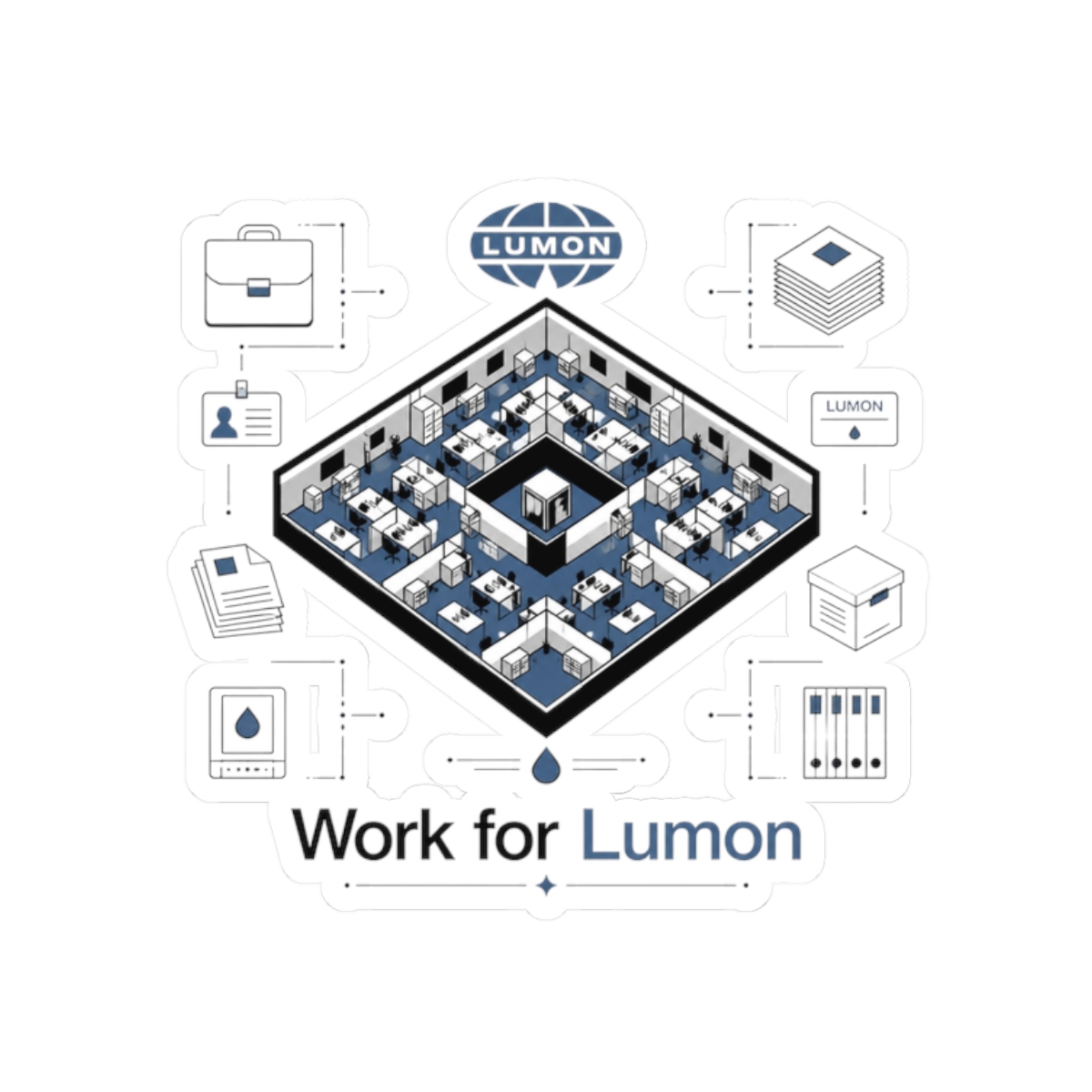 Severance "Work for Lumon" Sticker - Official Stickers merchandise