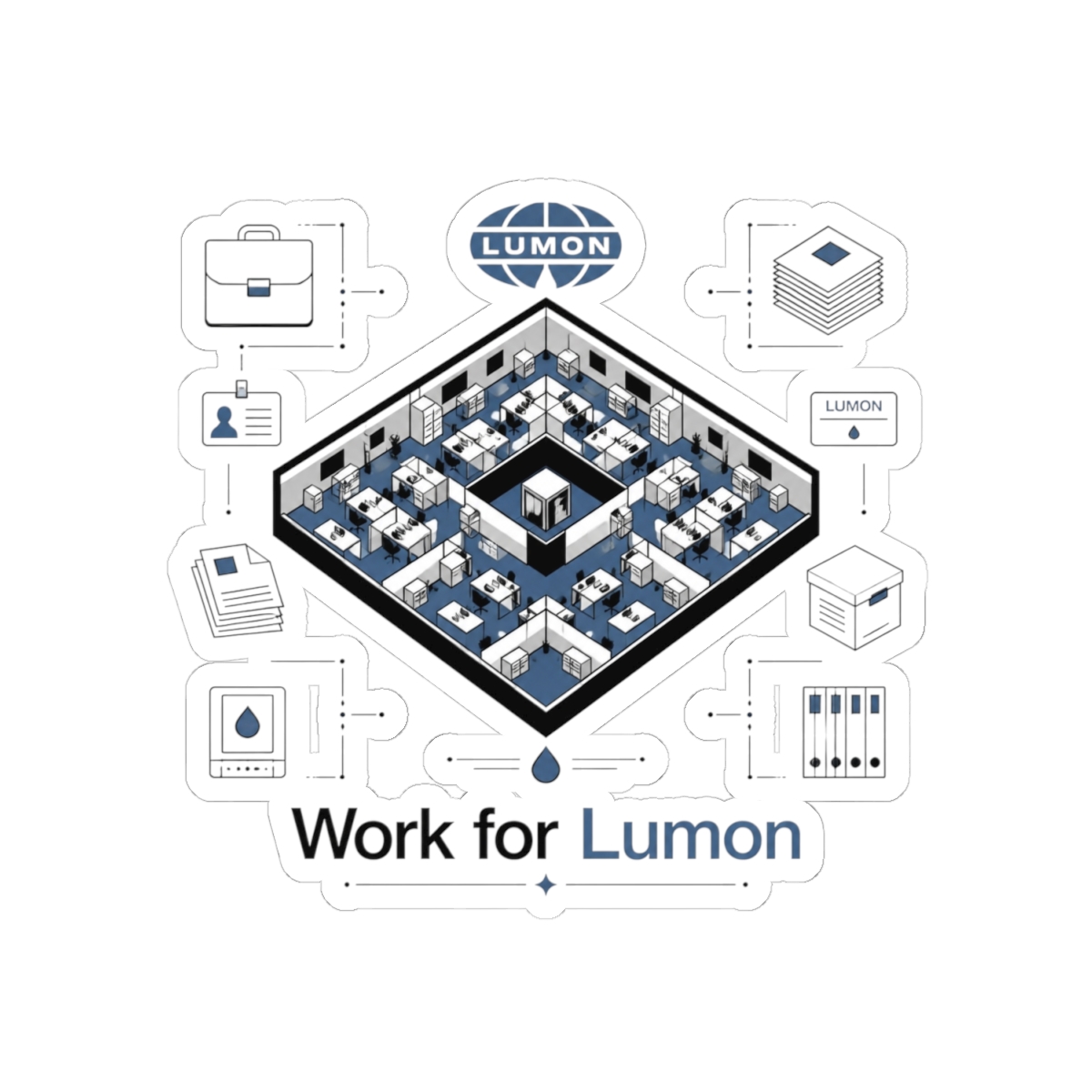 Severance "Work for Lumon" Sticker - alternate angle 2, merchandise