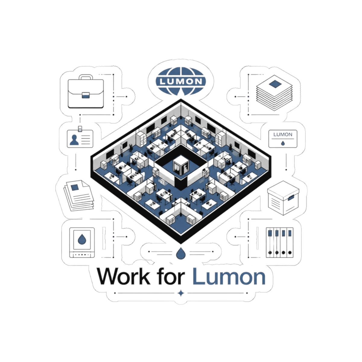 Severance "Work for Lumon" Sticker - Severance official Stickers merch